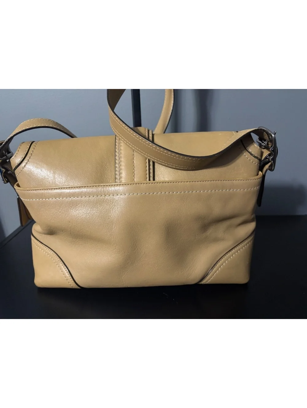 Coach Vintage Tan  Hampton Buckle Shoulder Bag F11196
